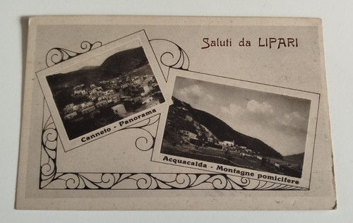 Cartolina saluti lipari - cartolina,